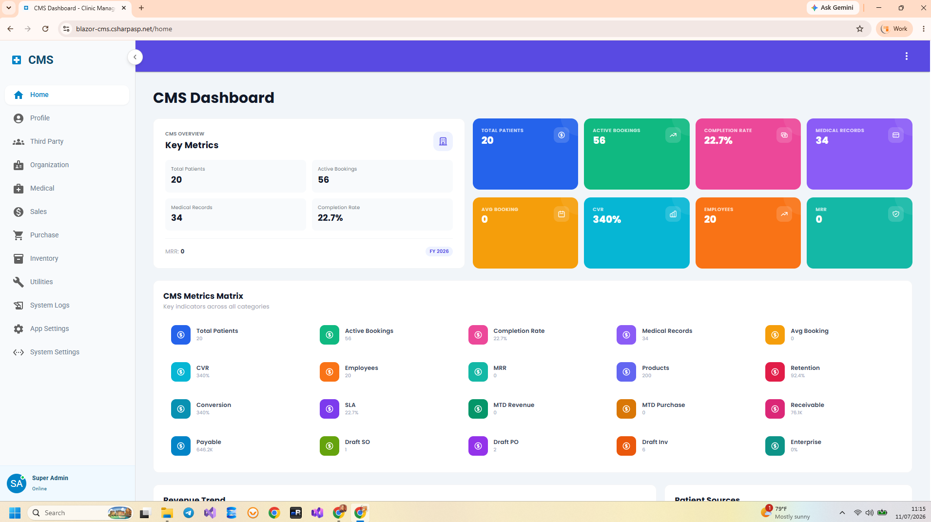 Blazor CMS Sales Pipeline
