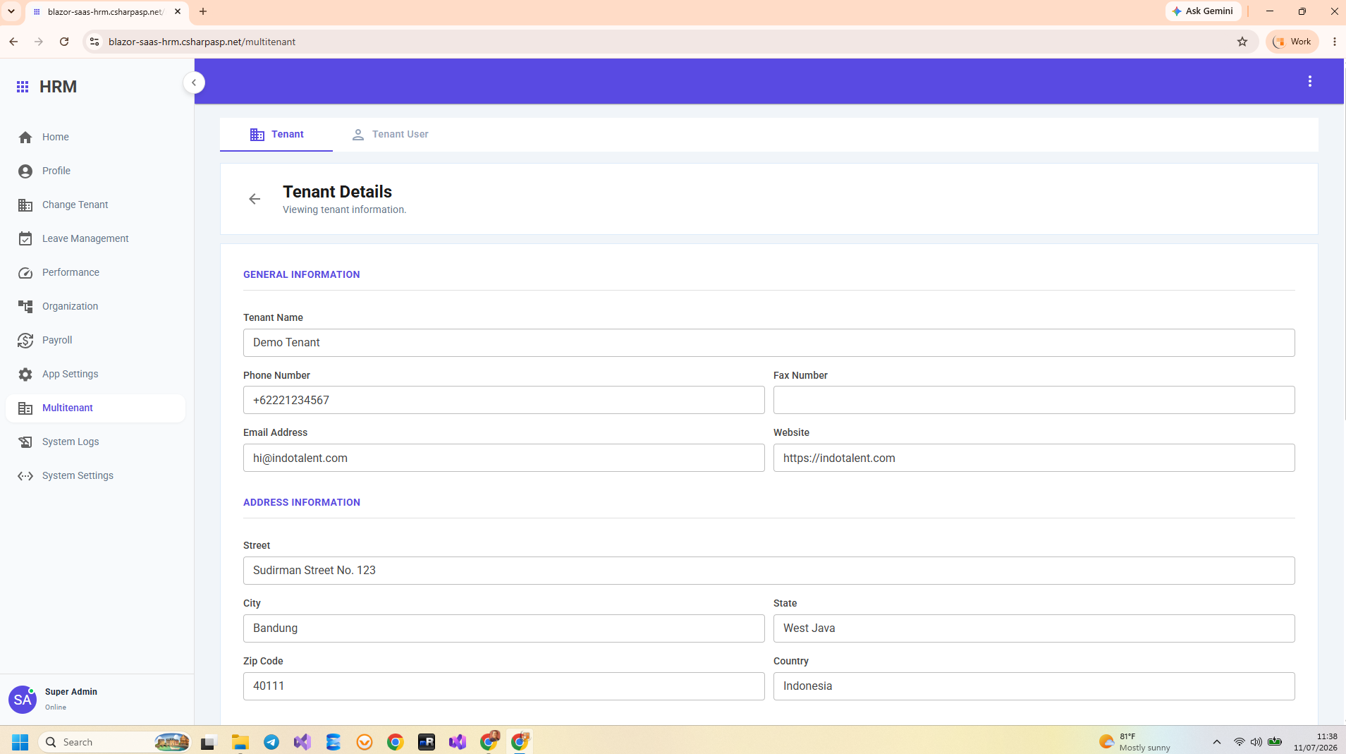 Blazor HRM Multi-Tenant Payroll Reports