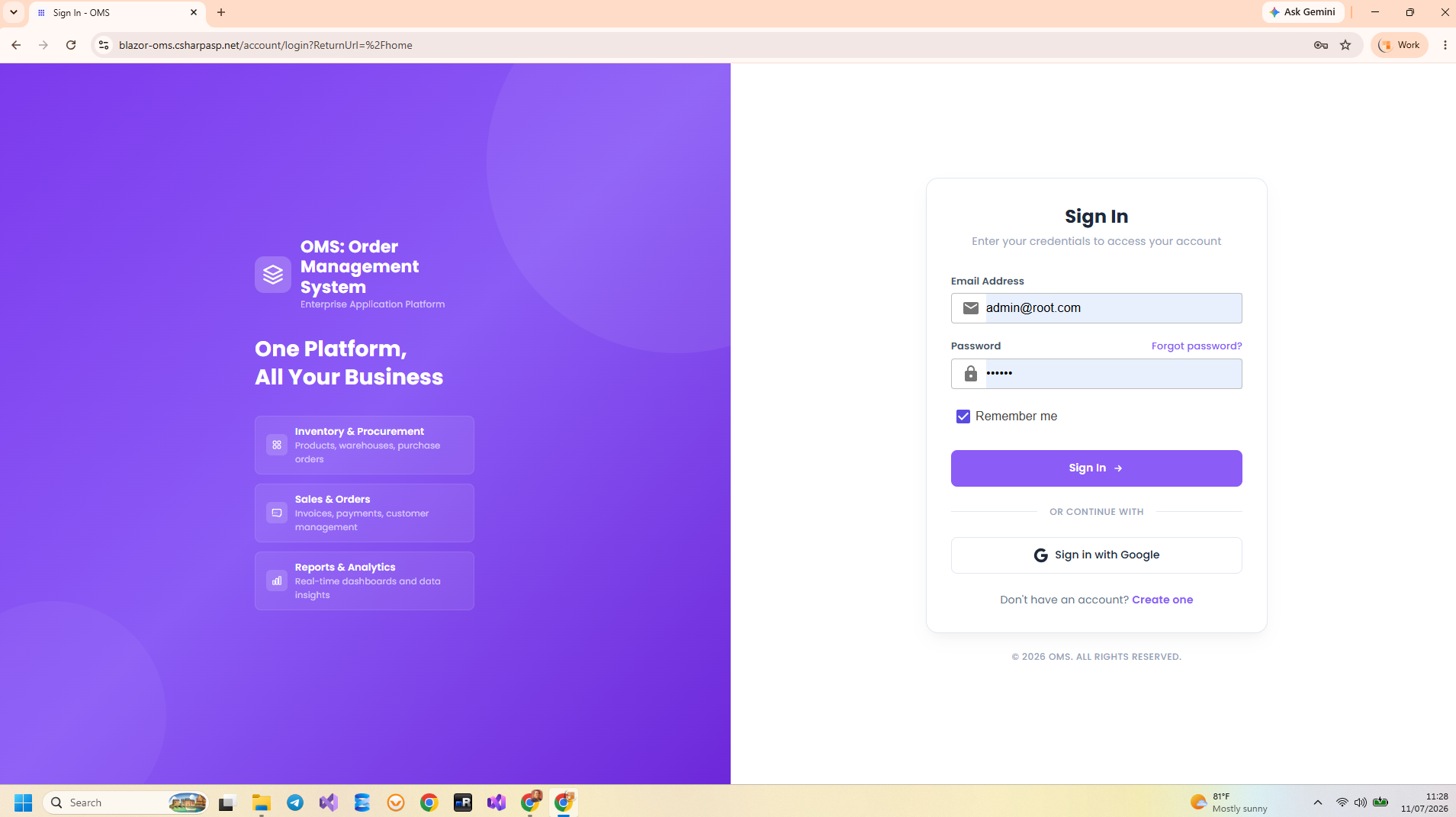 Blazor OMS Contact Management