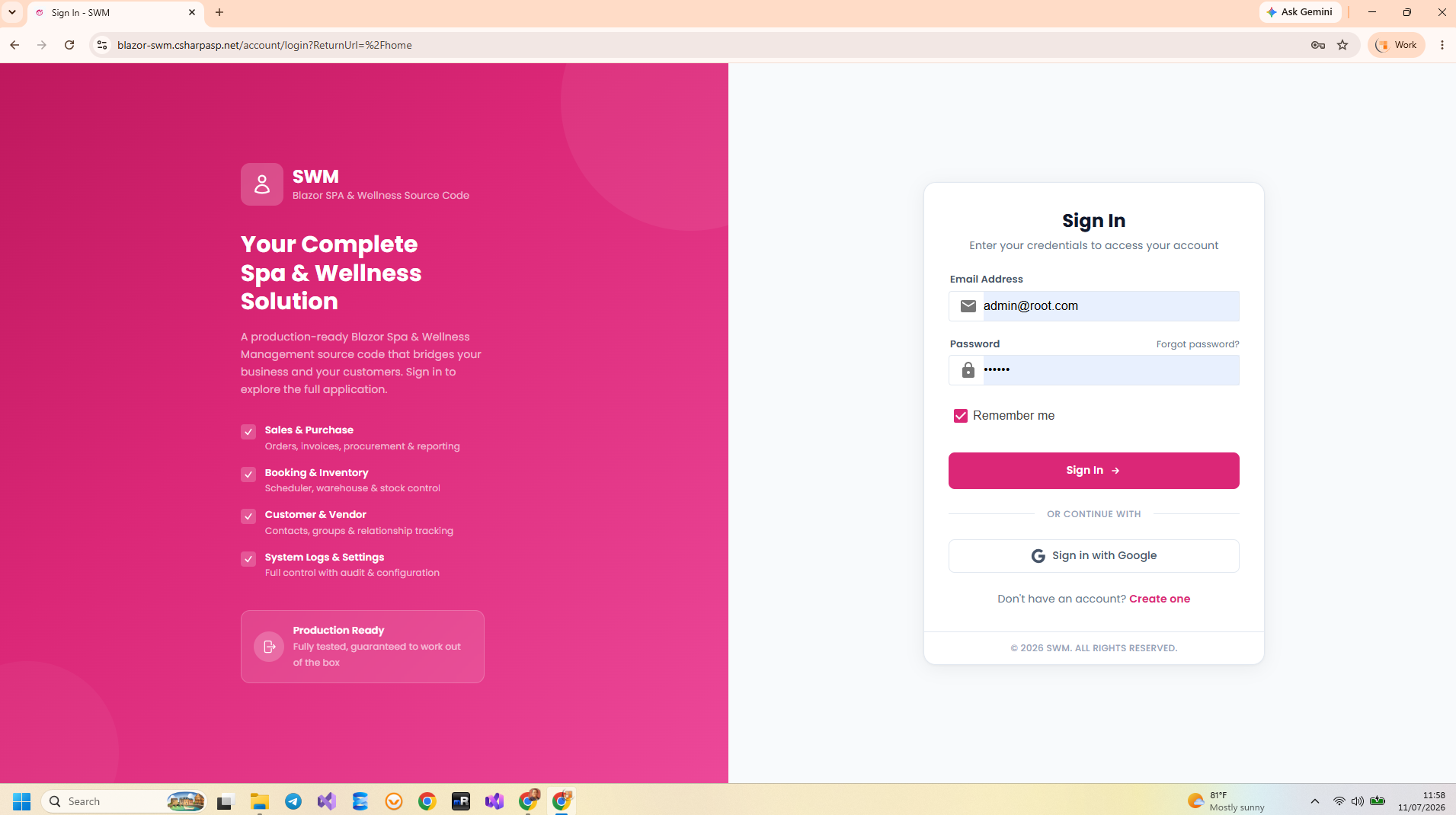 Blazor SWM Contact Management