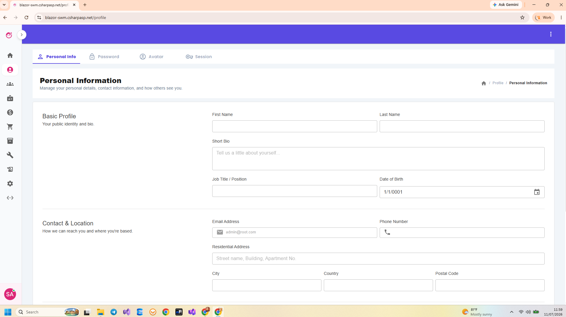 Blazor SWM Data Management